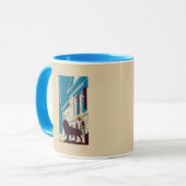 Neue Retro Kunstinstitut Chicago-Werbung Tasse (Vorderseite Links)