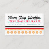 NEUE Retro Pizza Shoppingkarte Treuekarte (Rückseite)