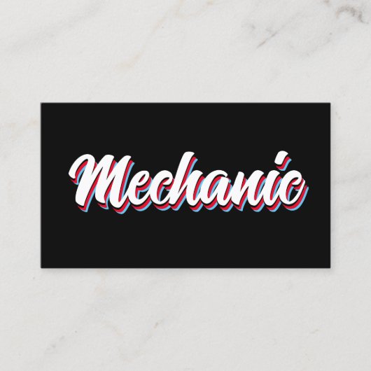 NEUE Retromechanik Visitenkarte (Vorderseite)