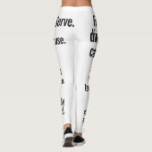 Neue Richtungen Schwarzer Text Leggings (Rückseite)