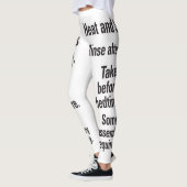 Neue Richtungen Schwarzer Text Leggings (Links)