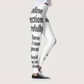 Neue Richtungen Schwarzer Text Leggings (Rechts)