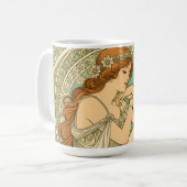 Neue romantische Kunst White Flowers Kaffeetasse (Vorderseite Links)