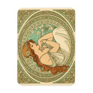 Neue romantische Kunst White Flowers Magnet