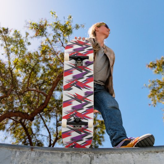 neue romantische rote Spieltextur donnern lila Skateboard (Außenbereich 1)