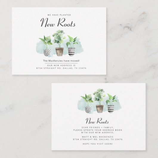 Neue Roots-Änderung der Ankündigung zur Adressumse (Vorne/Hinten)