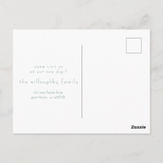 Neue Roots-Bewegungs-Ankündigung mit Foto Postkarte (Rückseite)