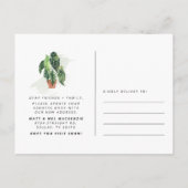 Neue Roots Greenery Wir haben Adresse verschoben Ankündigungspostkarte (Rückseite)