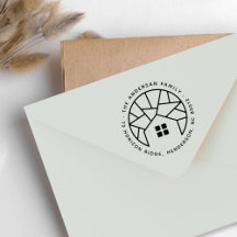 Neue Roots House Tree Familienname Rücksendeadress