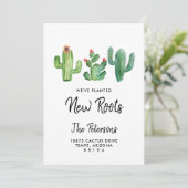 Neue Roots I Moving Announcement Card Ankündigung (Stehend Vorderseite)