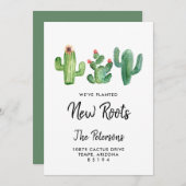 Neue Roots I Moving Announcement Card Ankündigung (Vorne/Hinten)