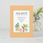 Neue Roots/Moving Announcement Card Ankündigung (Stehend Vorderseite)