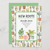 Neue Roots/Moving Announcement Card Ankündigung (Vorne/Hinten)