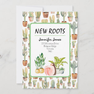 Neue Roots/Moving Announcement Card Ankündigung