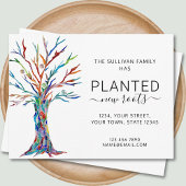 Neue Roots Tree Moving Ankündigung Postkarte