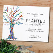 Neue Roots Tree Moving Ankündigung Postkarte