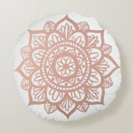 Neue Rose Gold Mandala Rundpilz Rundes Kissen