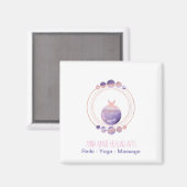 Neue Rose Gold Rosa Lila Heilige Geometrie Magnet (Vorderseite/Rückseite)