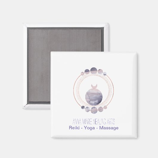 Neue Rose Gold Sacred Geometry Magnet (Vorderseite/Rückseite)