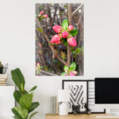 neue rote Knospen Poster (Heimbüro)