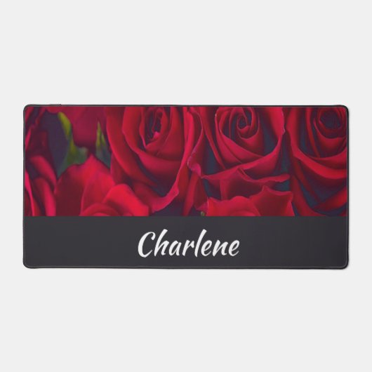 Neue rote Rosen Schreibtischunterlage (Vorderseite)