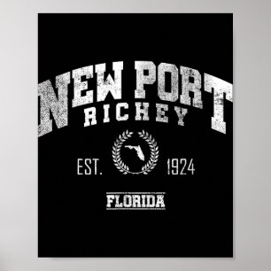 Neue Rt Richey Fl Florida Vintage Throwback Poster