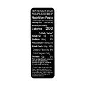 NEUE Rücksendeadresse Ahornsirup Nutrition Black (Vorne)