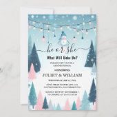 Neue Rustikale Schneekalte Eiszeit Gemütliche Wint Einladung (Vorderseite)