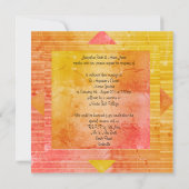 NEUE RUSTISCH GELBE ORANGE WEDING INVITATION EINLADUNG (Rückseite)