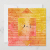 NEUE RUSTISCH GELBE ORANGE WEDING INVITATION EINLADUNG (Vorderseite)