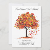 Neue Saison neue Adresse Herbst wir bewegt sich be Ankündigung (Vorderseite)