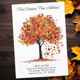 Neue Saison neue Adresse Herbst wir bewegt sich be Ankündigung