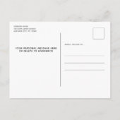 Neue Saison neue Adresse Herbst wir bewegt sich be Ankündigungspostkarte (Rückseite)