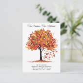 Neue Saison neue Adresse Herbst wir bewegt sich be Ankündigungspostkarte (Stehend Vorderseite)