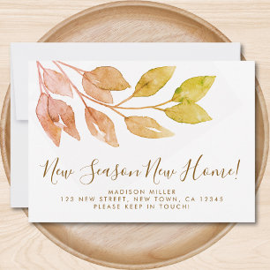 Neue Saison Neue Zuhause Fall Foliage Moving Ankündigung