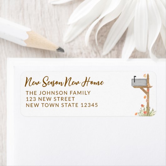 Neue Saison Neue Zuhause Fall Moving Rücksendeadre (Insitu)