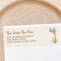 Neue Saison Neue Zuhause Fall Moving Rücksendeadre