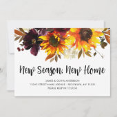 Neue Saison Neue Zuhause Herbst Herbstsonnenblume Ankündigung (Vorderseite)