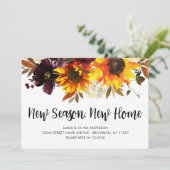 Neue Saison Neue Zuhause Herbst Herbstsonnenblume  Ankündigung (Stehend Vorderseite)