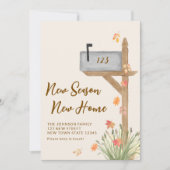 Neue Saison Neue Zuhause Herbst Mailbox Moving Ankündigung (Vorderseite)