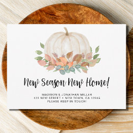 Neue Saison Zuhause Pumpkin Herbst Herbst Moving Ankündigung