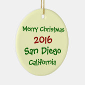 NEUE San Diego Kalifornien WEIHNACHTSverzierung Keramikornament (Rechts)