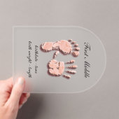 Neue Säugling-Hand-Fußabdruck Acryleinladungen (Insitu (Handheld))