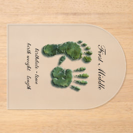 Neue Säugling-Hand-Fußabdruck Acryleinladungen