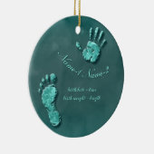 Neue Säugling-Hand-Fußabdruck Keramik Ornament (Rechts)