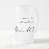 Neue Säugling-Hand-Fußabdruck Mattglas Bierglas (VorderseiteRechts)