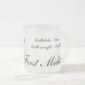 Neue Säugling-Hand-Fußabdruck Mattglastasse (VorderseiteRechts)