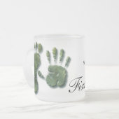 Neue Säugling-Hand-Fußabdruck Mattglastasse (Vorderseite Links)