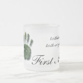 Neue Säugling-Hand-Fußabdruck Mattglastasse (Mittel)