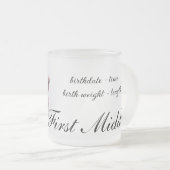 Neue Säugling-Hand-Fußabdruck Mattglastasse (VorderseiteRechts)